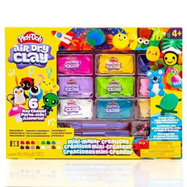 Imagem de Criações Play-Doh Air Dry Clay Mini Maker, faz 6 chaveiros
