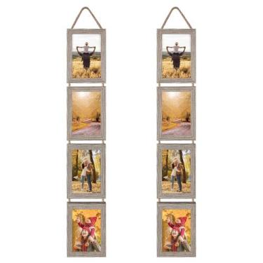 Imagem de Conjunto de 2 molduras de colagem Lavezee 4x6 para decoração de parede