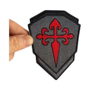 Imagem de Patch De Moral Tático Militar Bordado De Cavaleiros Templários De Jeru