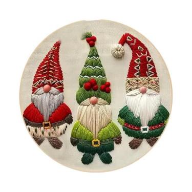 Imagem de Kit De Bordado DIY Para Guirlanda De Flores De Árvore De Natal, Com Te