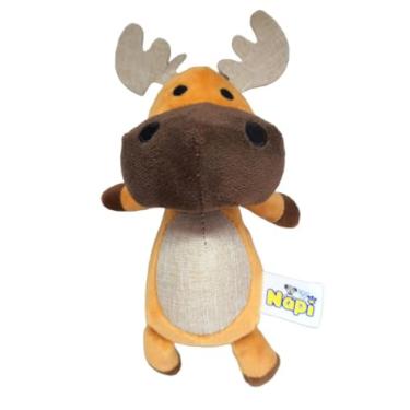 Imagem de Mordedor de Pelúcia Alce 17cm | com Apito Sonoro | Brinquedo para Cães Pequenos e Filhotes