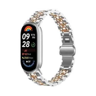 Imagem de Pulseira De Metal Em Aço Inoxidável Para Xiaomi Mi Band 10 9 8 Smartwa