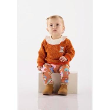 Imagem de Conjunto Bebê Menina Peluciado com Blusa e Calça Up Baby-Feminino