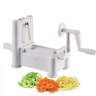 Imagem de Fatiador espiral cortador ralador 5 laminas macarrao legumes vegetais 