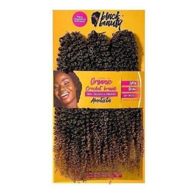 Imagem de Cabelo Orgânico Crochet Braid Ametista 80cm - Cor Castanho Escuro/Mel 