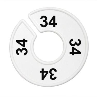 Imagem de Separador de Cabide, Branco , Impressão Numérica Num.:34 - Central