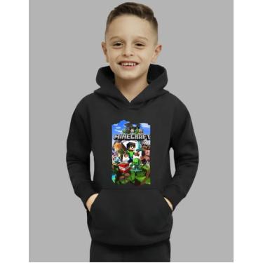 Imagem de Moletom Agasalho Minecraft Infantil Blusa De Frio Gamer - MB Sport, Pr