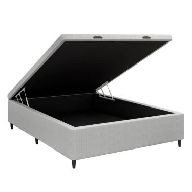 Imagem de Base Cama Box Baú Casal Para Colchão 138x188cm Multimóveis Cr35239 Cinza
