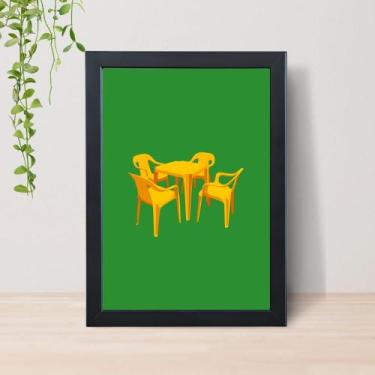 Imagem de Quadro Brasilidades Arte Brasileira A4 C/ Moldura e Vidro 12 Cor: Pret