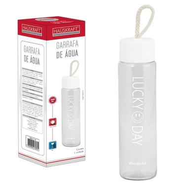 Imagem de Garrafa De Agua Vidro 360ml Branco Hauskraft