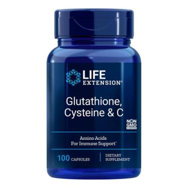 Imagem de L-Glutathione Cysteine e Vitamin C (100 Caps) Life Extension, Suplemen