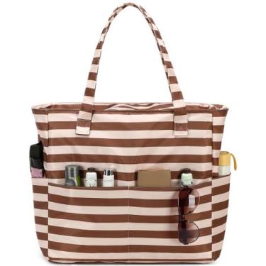 Imagem de Bolsa de praia LEDAOU, bolsa feminina impermeável à prova de areia com