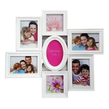 Imagem de Painel De Fotos Porta Retrato Poliresina Branco Painel X7 - Vacheron