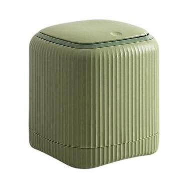 Imagem de Lixeira De Mesa Com Tampa De Duplo Compartimento, Organizador De Lixo 