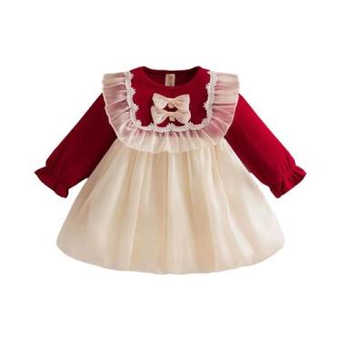 Imagem de Vestido Estilo Princesa Para Menina Com Laço Doce, Roupas Infantis Par