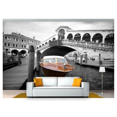 Imagem de Papel De Parede Cidade Veneza Barco Lancha 3D Ncd165