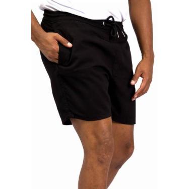 Imagem de Bermuda Sarja Masculina Mauricinho Casual Acima do Joelho com Cordão e