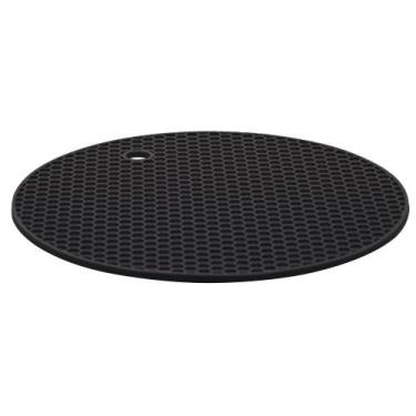 Imagem de Descanso para Panela Lyor de Silicone Redondo Preto