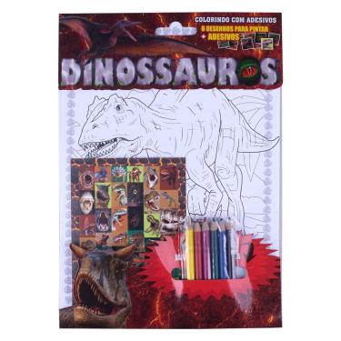 Imagem de Livro Infantil Colorindo com Adesivos Dino Online Editora 1951