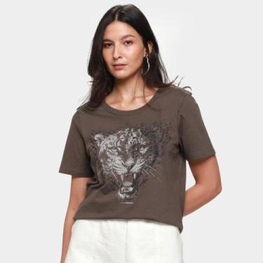 Imagem de Blusa Ellus Casual Feminina, Marrom, M