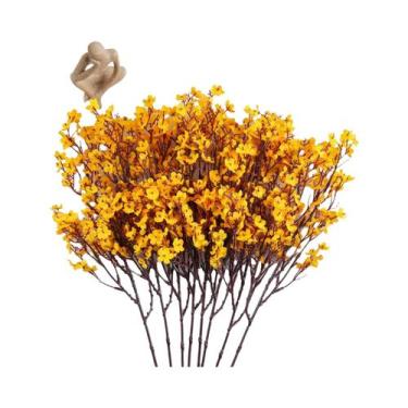 Imagem de Flores Artificiais De Outono 5 Peças Gypsophila Plantas Falsas Decoraç