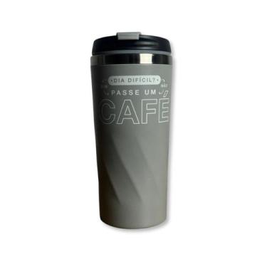 Imagem de Copo Térmico Inox Unissex com tampa Garrafa 450ml quente frio - Clio
