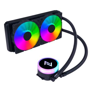Imagem de Water Cooler Neologic Liquid Color Dark Storm 2.4, Intel/AMD, Rainbow, 240mm, Preto, NLDRK240R