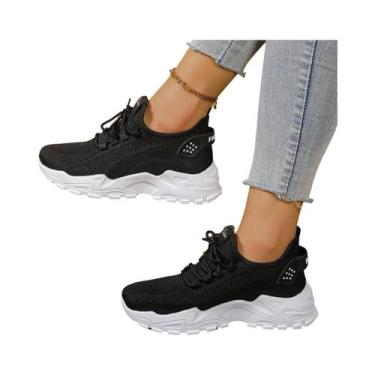 Imagem de Tênis Casuais Respiráveis Para Mulheres, Solas Macias, Sneakers Chunky