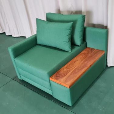 Imagem de Poltrona Cama Solteiro com Tampo Lateral Direito Tecido Acquablock 100