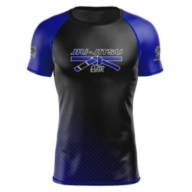 Imagem de Camiseta Black Cat Sport Wear Jiu-Jitsu  Rash Guard Academia Treino Segunda Pele Proteção-Unissex