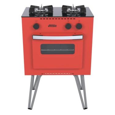 Imagem de Fogao 2 Bocas Venax Mini Cook Vermelho Gas Glp