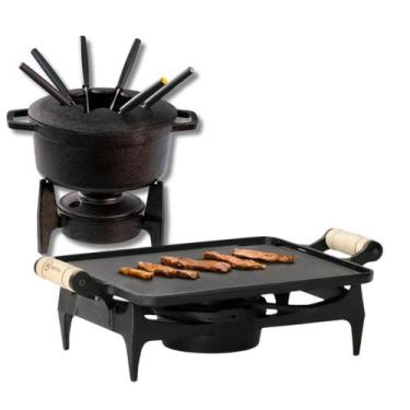 Imagem de Fondue 1,7 L Com 6 Garfos Mais Rechaud De Ferro Fundido - Santana