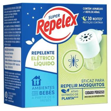 Imagem de Repelente Líquido Repelex Super 40ml + Aparelho Elétrico
