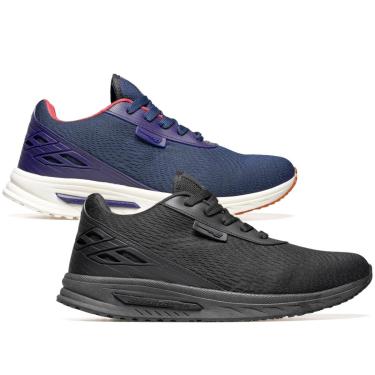 Imagem de Kit 2 Tênis Masculino Para Academia Leve Macio De Caminhada Corrida Esportivo-Masculino