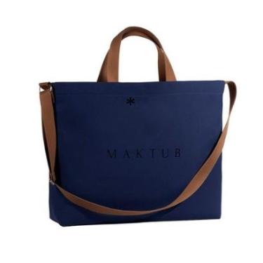 Imagem de Bolsa Ombro Bolsa De Mão Bolsa De Lona Cargo Academia Praia Azul marca Maktub-Unissex