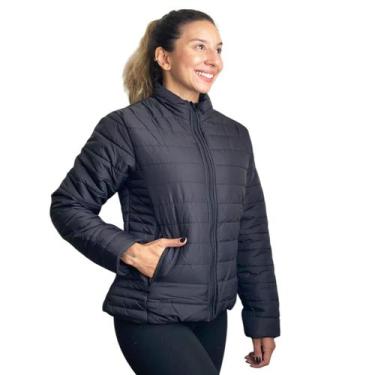 Imagem de Jaqueta Puffer Feminino Bobojaco Inverno Blusa Frio Forrada COR:CREMET