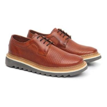 Imagem de Sapato Oxford Masculino Derby Tratorado Couro Premium Tricê-Masculino