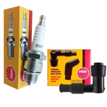 Imagem de Vela de Ignição E Cachimbo Para Mobylete  Bikelete  Bicicleta Motoriza