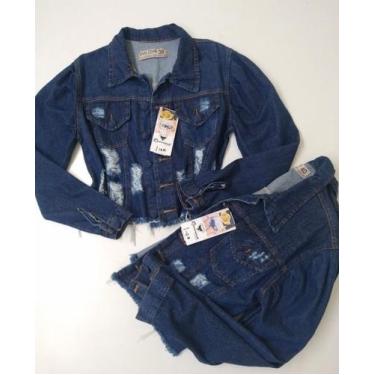 Imagem de Jaqueta Feminina Bomber Jeans Tamanho M - Jeans Mania