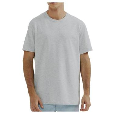 Imagem de Camiseta Masculina Hering MC Comfort Mescla Cinza - 0227MD6E, XG, Cinz