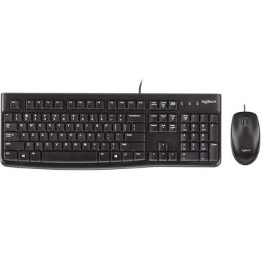 Imagem de Kit Teclado e Mouse USB Logitech MK120 - Conforto e Design Elegante
