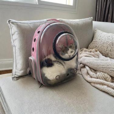 Imagem de Astronauta Visão 360 Graus Mochila Pet Visão Panorâmica Ventilado Cach