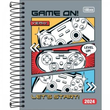Imagem de Agenda espiral diária 11,7 x 16,4 cm d+ masculina 2024 - Tilibra, Mode