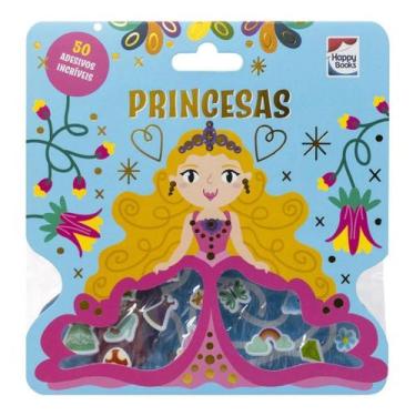 Imagem de Livro Infantil Com Adesivos Fofinhos Princesas - Happy Book