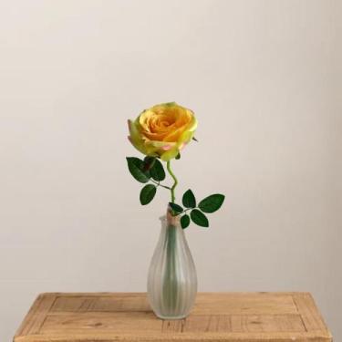 Imagem de Kit 3 Rosas Artificiais Abertas em tecido linda e delicada Flores Arti