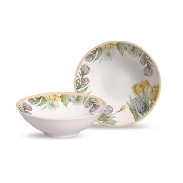 Imagem de Conjunto 6 Bowls decorados 300 ml Easter Colors - Alleanza Cerâmica