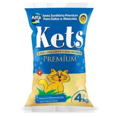 Imagem de Areia Higiênica Kets Premium para Gatos 4 Kg - Alfa Pet