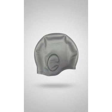 Imagem de Touca de Natação Silicone Cobre Orelha Cinza - Congratulations Store