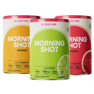 Imagem de 3x Morning Shot Tangerina, Limão e Melancia - Sublyme 144g - Caffeine 