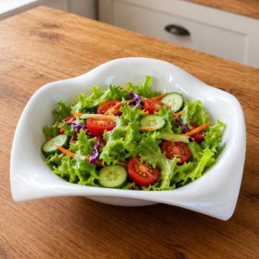 Imagem de Tigela Bowl Saladeira Grande Em Melamina Branca De 1500ml - Genérico, 
